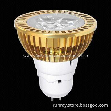LED Spotlight 3W Bulb with CE-marked, 85 to 265V AC, Bridgelux, Epistar, EpiLEDs Chip, 80 to 110lm
